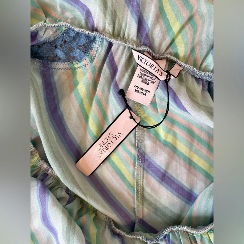 Victoria’s Secret Romper, Stripes, Lace, Size XS